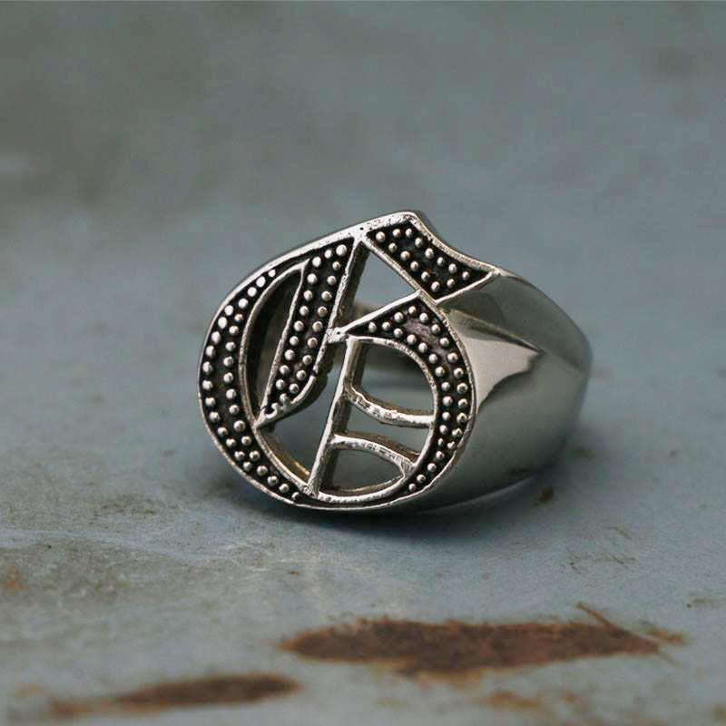 90s A&G gothic logo ring 20号 silver 925 90s A&G gothic logo ring 20号 silver 925