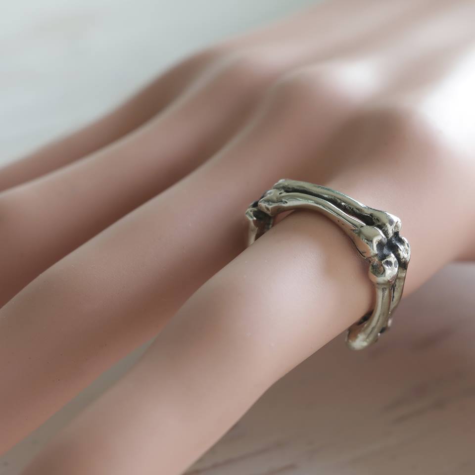 bone ring HEART SILVER925 #01010-sv 骨ハートリング/シルバー