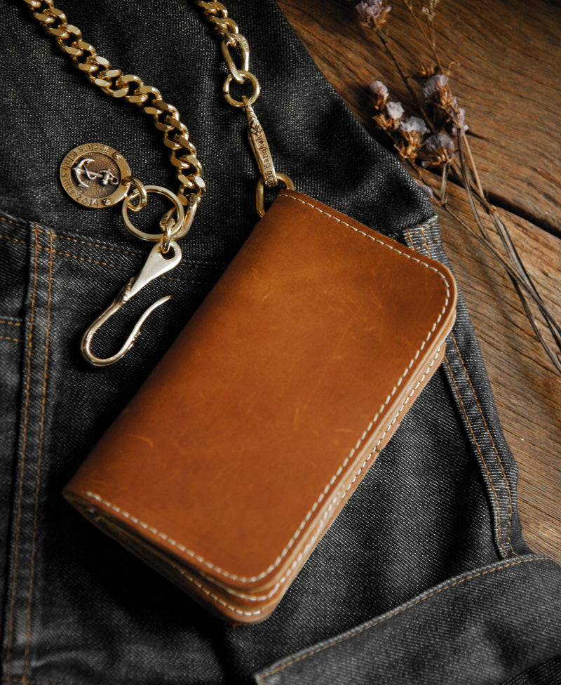Handmade Sterling Silver Wallet Chain and Horsehide Wallet