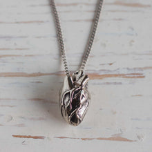 Heart Human Pendant Necklace sterling silver Anatomical women minimal boho Girl