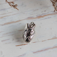 Heart Human Pendant Necklace sterling silver Anatomical women minimal boho Girl