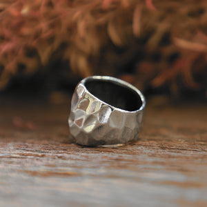 Cigar Band Thumb sterling silver ring 925 for men viking boho biker bands minimal