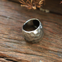Cigar Band Thumb sterling silver ring 925 for men viking boho biker bands minimal