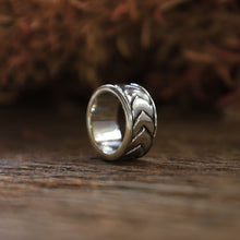 Dragon scales Thumb silver sterling ring celtic gothic ouroboros wrap around