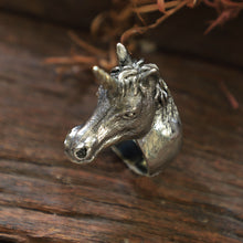 Unicorn Horse made of sterling silver Ring 925 for men Equestrian style