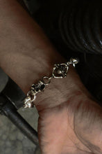 Bracelets Bangle skull Biker Silver Heavy Men's Punk Rock Gothic CHAIN 925 SOLID