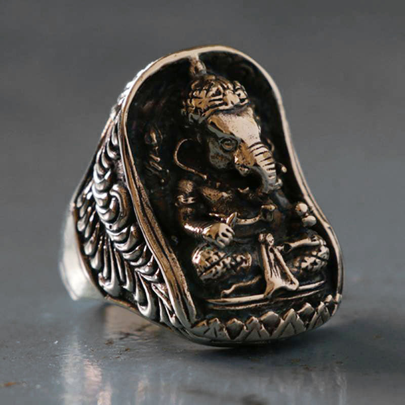 Sterling Silver Lord Ganesha Ring | Exotic India Art
