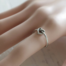 Heart love Knot Ring sterling silver 925 Promise Celtic Handmade gift for her
