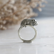 Little Mouse rat sterling silver ring cute animal woman girl gift Boho Jewelry