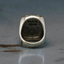 Seal of Satan Lucifer Ring sterling silver Baphomet Pentagram Sigil vintage