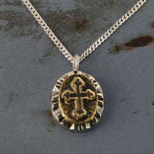 Vintage Mexican Cross Christ Pendant Necklace sterling silver 925 Jesus Biker