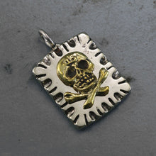 Vintage Mexican crossbones pirate Pendant Necklace sterling silver 925 Biker
