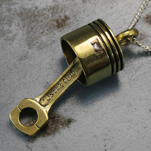 piston rod Pendant Necklace sterling silver 925 Biker motorcycle engine parts