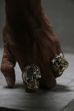 Mexican Skull sugar Biker Rings sterling silver Praying Hand cross  god Gothic