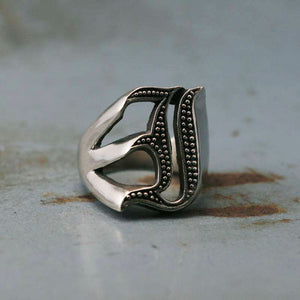 I alphabet Biker Ring gothic sterling silver 925 Old english A-Z Initial Letters GIFT Monogram NAME