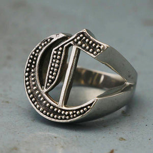 C alphabet Biker Ring gothic sterling silver 925 Old english A-Z Initial Letters GIFT Monogram NAME
