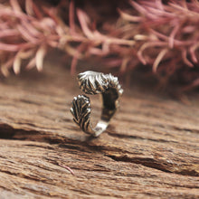 Starfish coral Ring made of sterling silver 925 for women nautical style