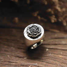 Rose leaf Vine made of sterling silver Ring 925 for unisex flower style