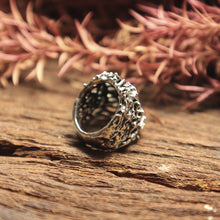 coral sterling silver ring 925 viking Bohemian tentacle nautical animal Navy