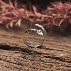 feather arrow ring for women made of sterling silver 925 boho style