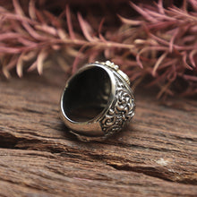 Gothic circle Ring made of sterling silver 925 for unisex biker style