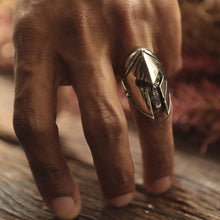 Spartan ring for men made of sterling silver 925 viking style