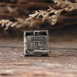 cassette tape ring for men made of sterling silver ring 925 vintage style