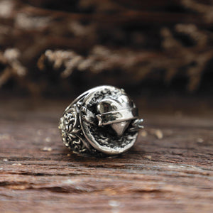 Heart love sterling silver Ring 925 for unisex biker gothic style