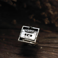 cassette tape ring for men made of sterling silver ring 925 vintage style