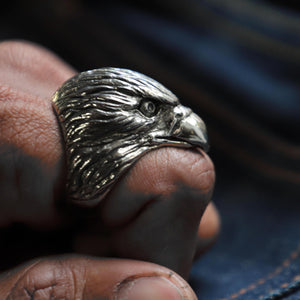 Eagles sterling silver ring 925 for men American football style