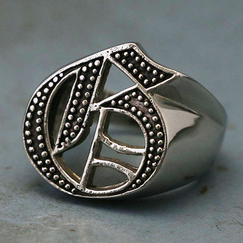 90s A&G gothic logo ring 20号 silver 925 90s A&G gothic logo ring 20号 silver 925