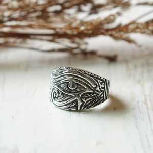 Egyptian Eye of Horus for men women sterling silver ring Boho biker celtic viking 9