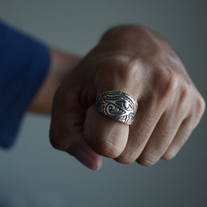 Egyptian Eye of Horus for men women sterling silver ring Boho biker celtic viking 9