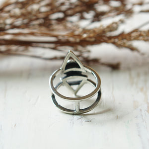 alchemy ouroboros made of sterling silver ring 925 for women Minimal style