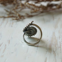 sunflower Ring for girl made of sterling silver ring 925 boho style