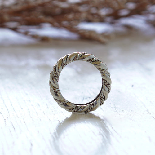 small dot made of sterling silver ring 925 for unisex boho style