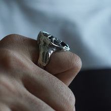 grim Reaper skull hood made of sterling silver ring 925 for men Gothic
