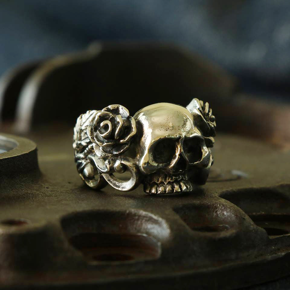 New Skull Ring from Sterling Silver 925 Handmade Biker Masonic Freemasonry  by Silverzone77 – Silverzone77 Store