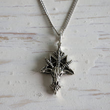star goat baphomet Pendant Necklace sterling silver 925 Satan Pentagram Vintage handmade