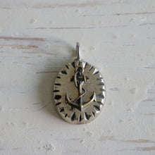 anchor Navy pendant necklace sterling silver sailor marine vintage women gift Geometry