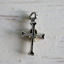 Cross bone Skull Pendant Necklace sterling silver 925 Vintage Biker Christ Jesus handmade