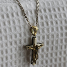 Vintage Crucifix Jesus Cross Pendant Necklace sterling silver 925 Christ anchor Biker Skull