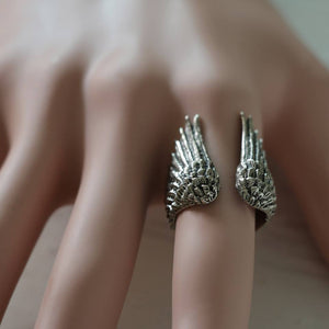 Angel Wings Bird Ring sterling silver Owl minimal women girl gift Jewelry Boho