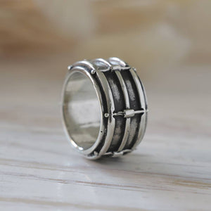 Snare Drum Ring Sterling Silver Jewelry musical instrument guitar piano Bass 925