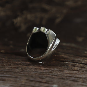 Gothic Ring for unisex made of sterling silver 925 biker style
