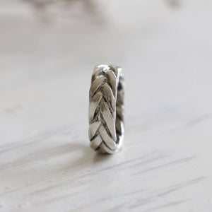 braided knot ring sterling silver 925 Viking Engagement celtic eternity Mother's day gift