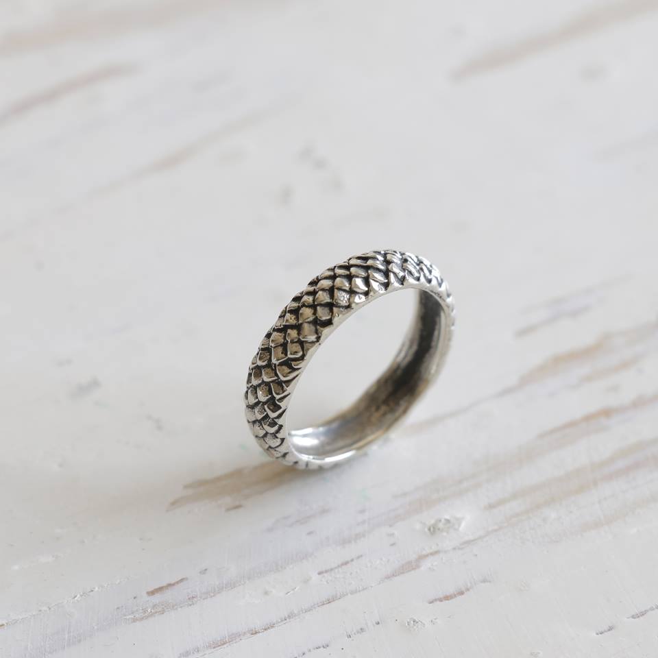 Snake scales ring sterling silver 925 dragon jewelry celtic ouroboros khaleesi wrap around