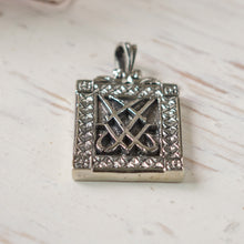 Sigil of Lucifer pendant necklace for men made of sterling silver 925 Satan Pentagram