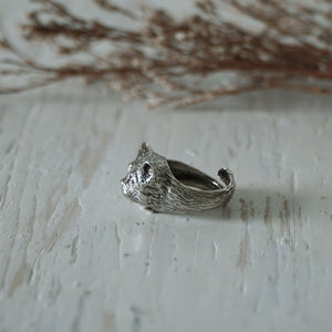 cat ring for unisex made of sterling silver ring 925 cute animal style