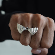 Bat Wings skull gothic sterling silver ring Boho Owl Angel Bird dragon Jewelry